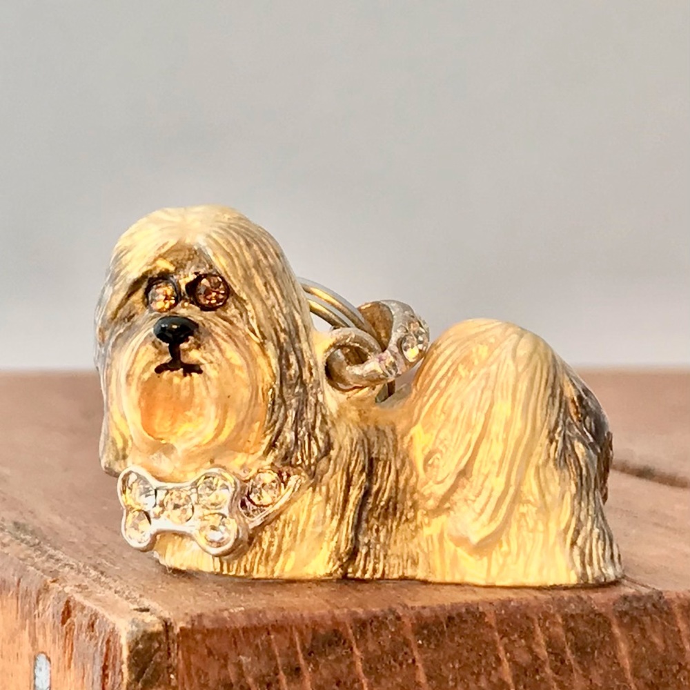 Vintage Signed Levine-Simson Lhasa Apso Charm